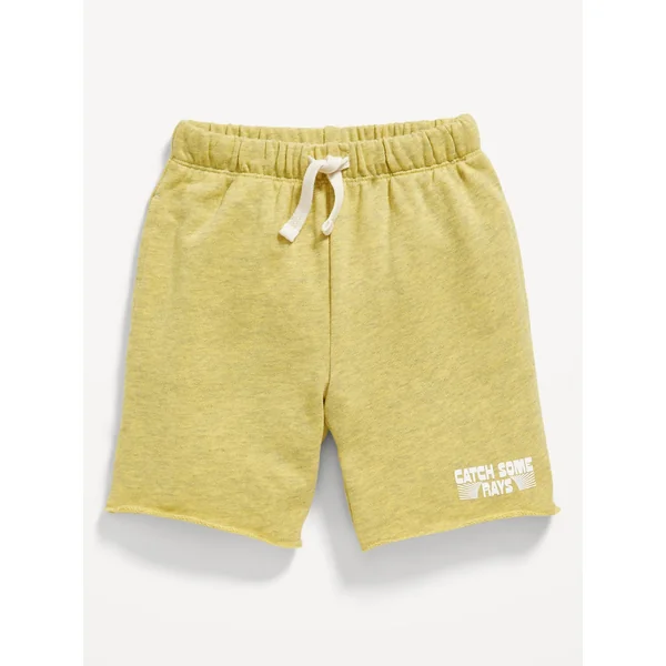 French-Terry Graphic Shorts for Toddler Boys - Meringutan Yellow