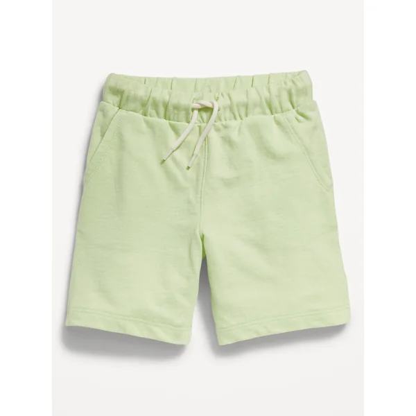 French-Terry Jogger Shorts for Toddler Boys - Pale Citron