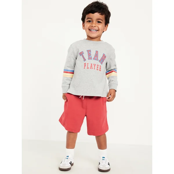 French-Terry Jogger Shorts for Toddler Boys - Torchlight