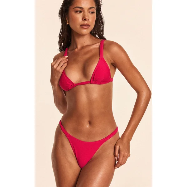 Fuchsia Micro Triangle Bikini Top