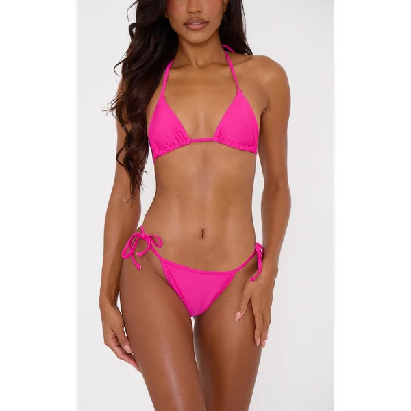 Fuchsia Mix & Match Tie Side Bikini Bottoms
