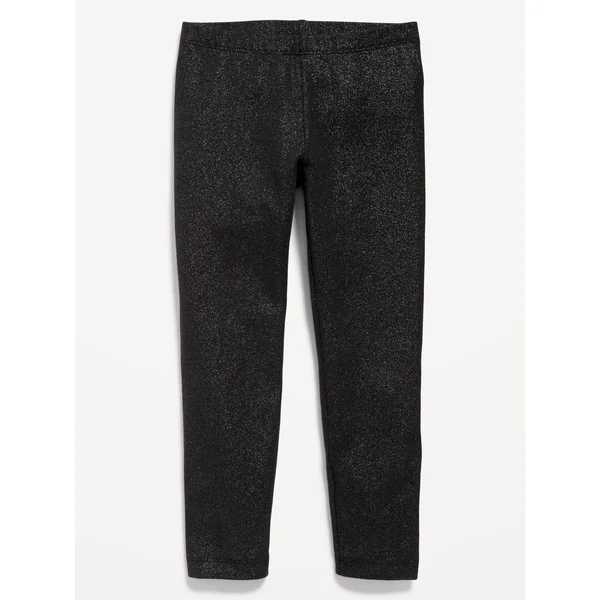 Full-Length Leggings for Toddler Girls - Black Shimmer