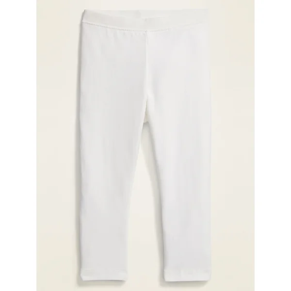Full-Length Leggings for Toddler Girls - Bright White