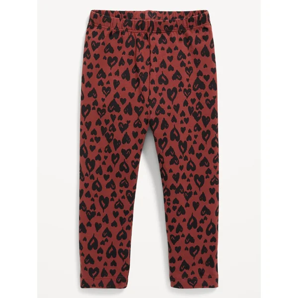 Full-Length Leggings for Toddler Girls - Brown Leopard