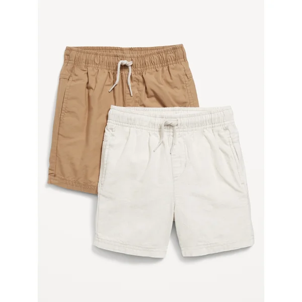 Functional Drawstring Shorts 2-Pack for Toddler Boys - Wish Bone