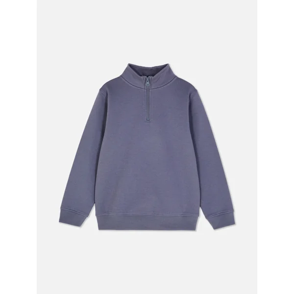 Funnel Neck Sweatshirt - Blue