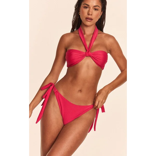 Fuschia Halter Neck Bikini Top