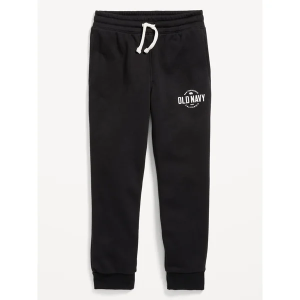Gender-Neutral Logo-Graphic Jogger Sweatpants for Kids - BlackJack