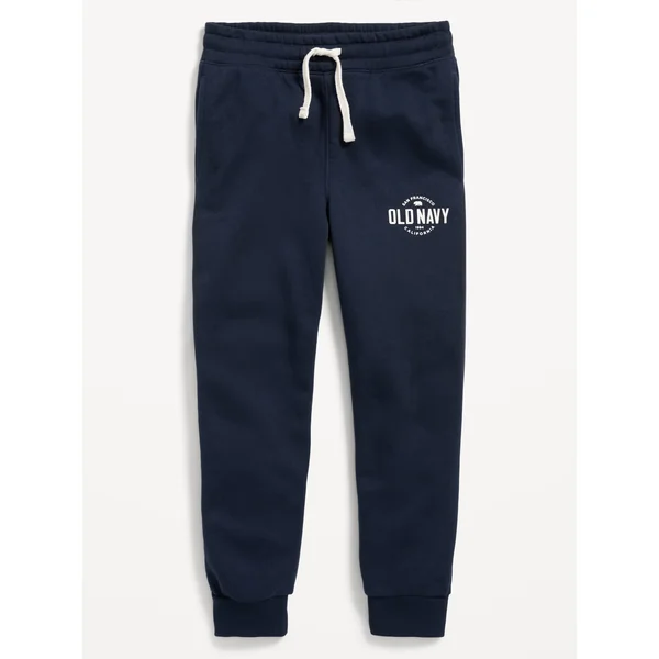 Gender-Neutral Logo-Graphic Jogger Sweatpants for Kids - In the Navy