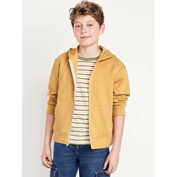 Gender-Neutral Zip Hoodie for Kids - SANDSTORM