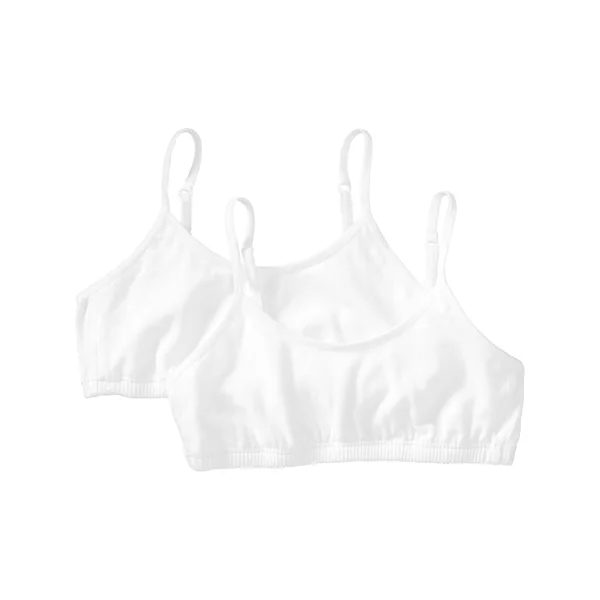 Girls Cami-Bra 2-Packs - Bright White