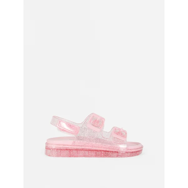 Glitter Jelly Sandals - Pink