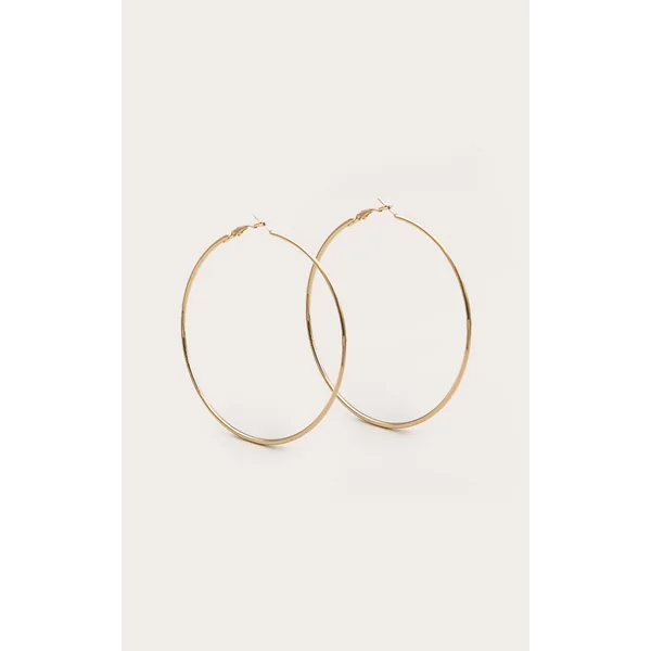 Gold 80mm Large Hoop Earrings