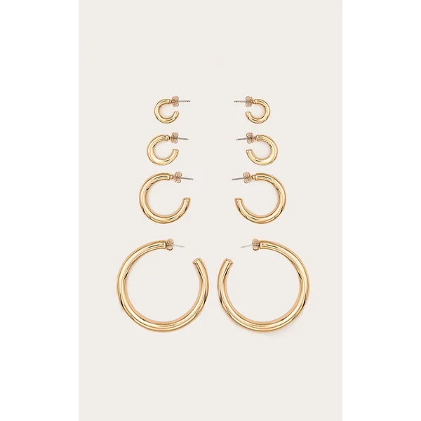 Gold Assorted Multipack Hoop Earrings