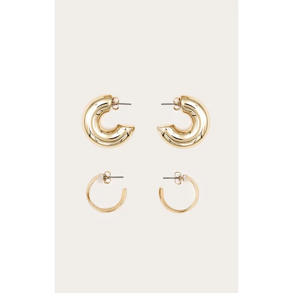 Gold Chubby Hoop Multipack