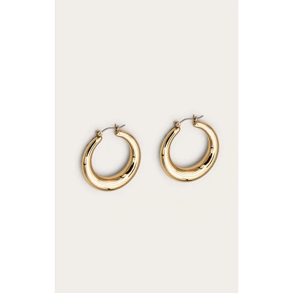 Gold Hoop Circular Earrings