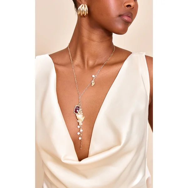 Gold Mutli-Charmed Chain Necklace