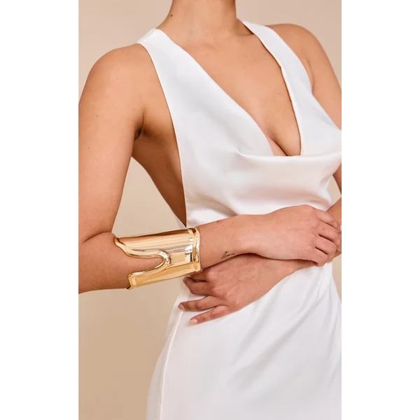 Gold Smooth Asymmetric Cuff