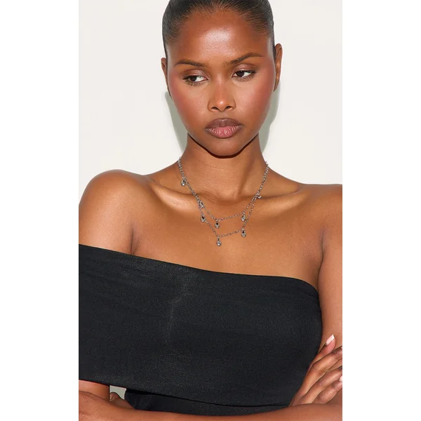 Gold Tear Drop Layered Necklace