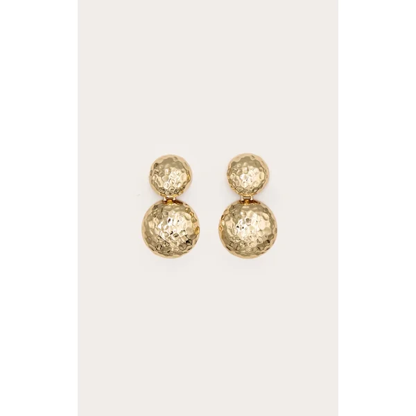 Gold Texture Statement Earrings