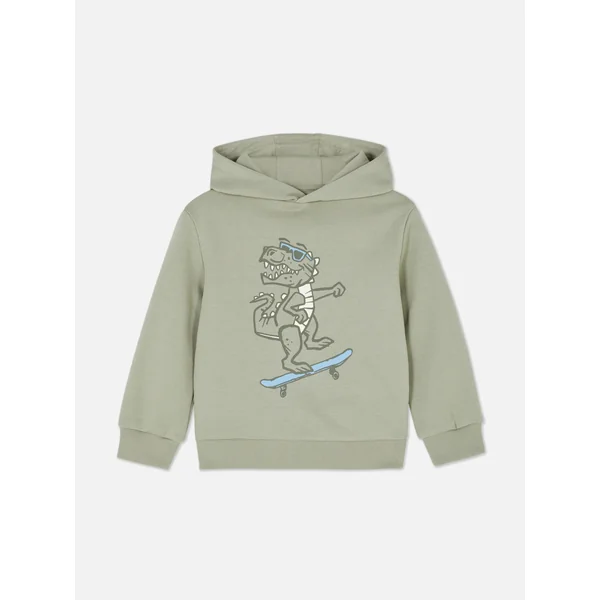 Graphic Pullover Hoodie - Olive