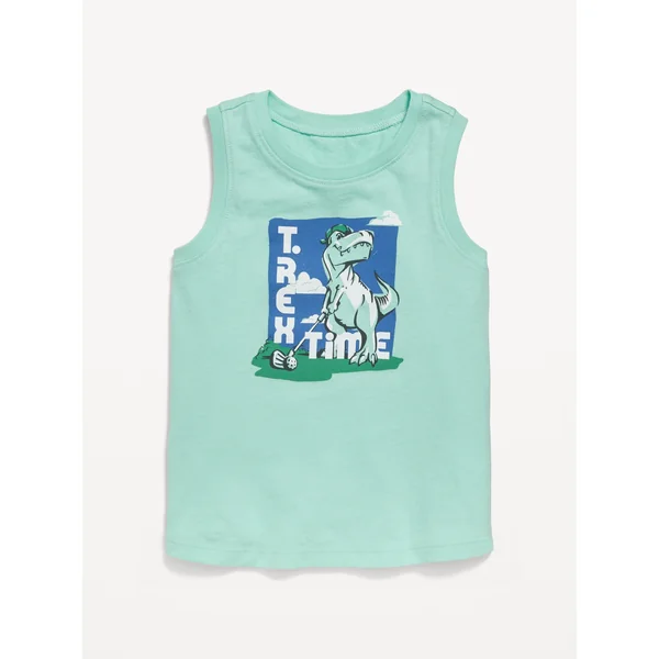 Graphic Tank Top for Toddler Boys - Aquaverde