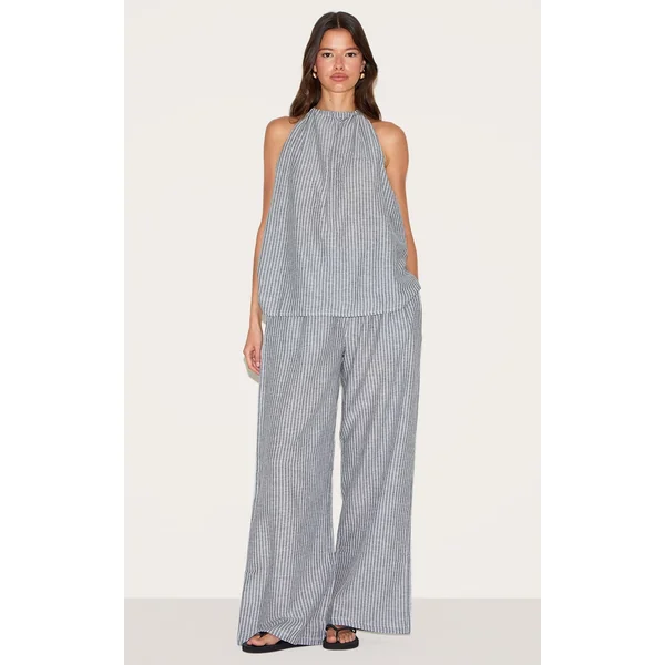 Grey Striped Slouchy Pants