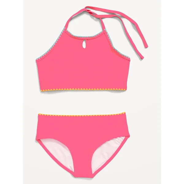 Halter Bikini Swim Set for Girls - Pink Premier