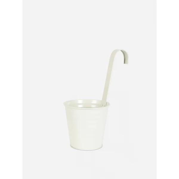 Hanging Metal Plant Pot - Cream