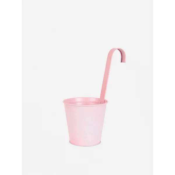 Hanging Metal Plant Pot - Pink