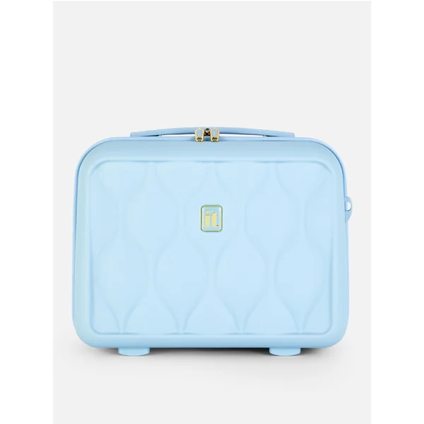 Hard Shell Zip-Up Vanity Case - Blue