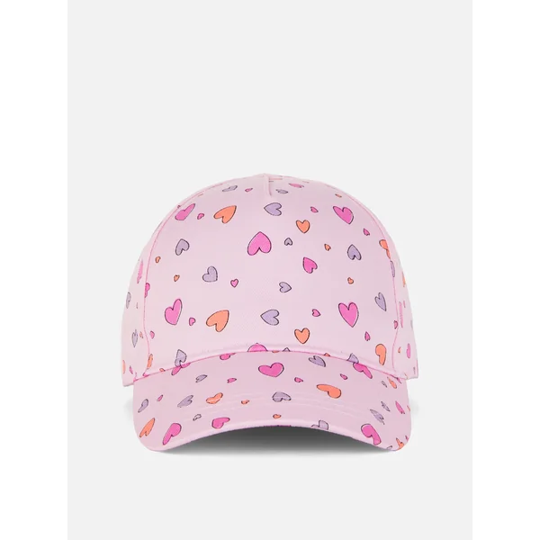 Heart Print Baseball Cap - Multi