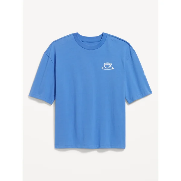 Heavyweight Cropped Graphic T-Shirt - Coffee