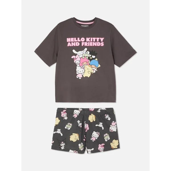 Hello Kitty and Friends Shorts Pajamas - Charcoal