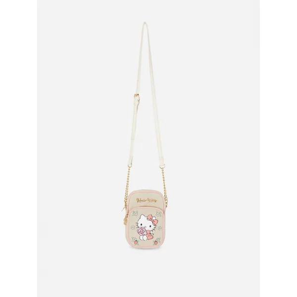 Hello Kitty Crossbody Phone Holder - Natural