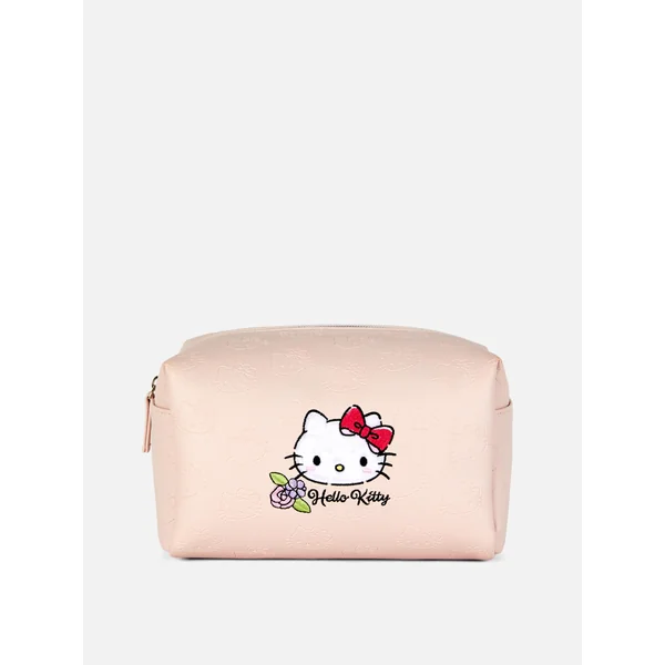Hello Kitty Embossed Makeup Bag - Pink