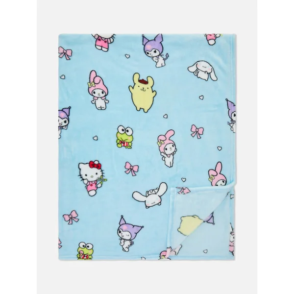 Hello Kitty Fleece Throw - Purple