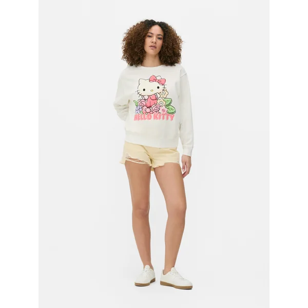 Hello Kitty Flower Sweatshirt - Ivory