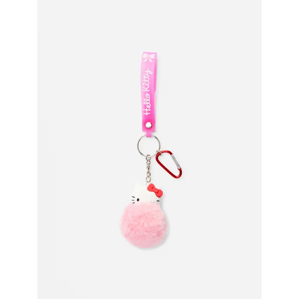 Hello Kitty Furry Bag Charm - Light Pink