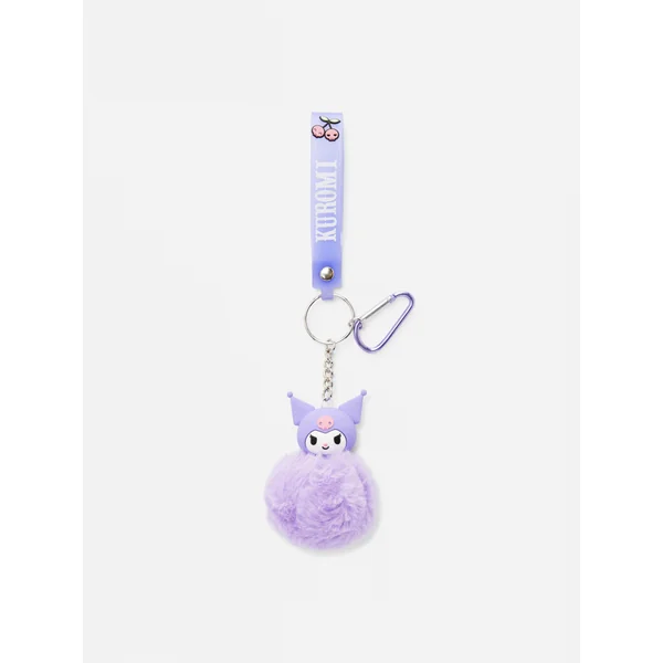 Hello Kitty Furry Bag Charm - Lilac
