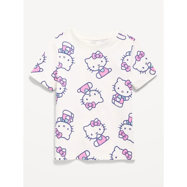 Hello Kitty® Graphic T-Shirt for Toddler Girls - Sea Salt White