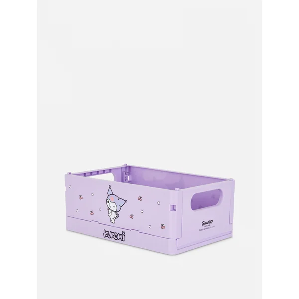 Hello Kitty Kuromi Folding Storage Crate - Purple