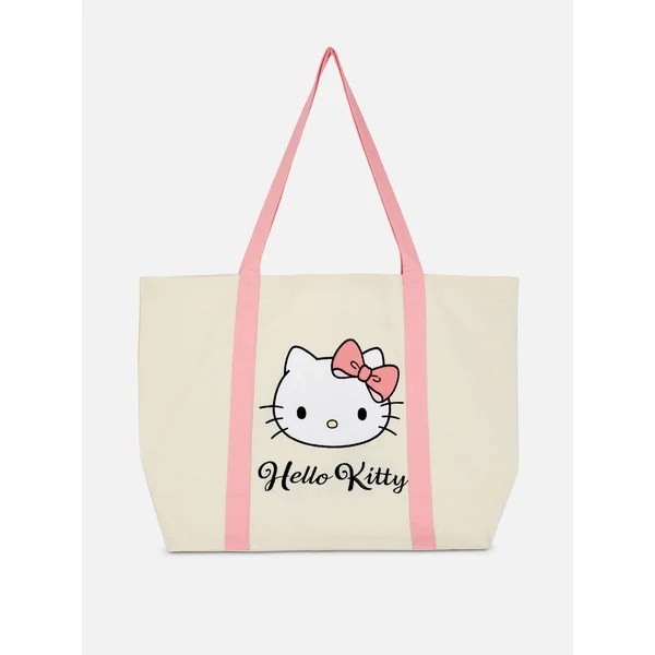 Hello Kitty Reusable Canvas Bag - Natural