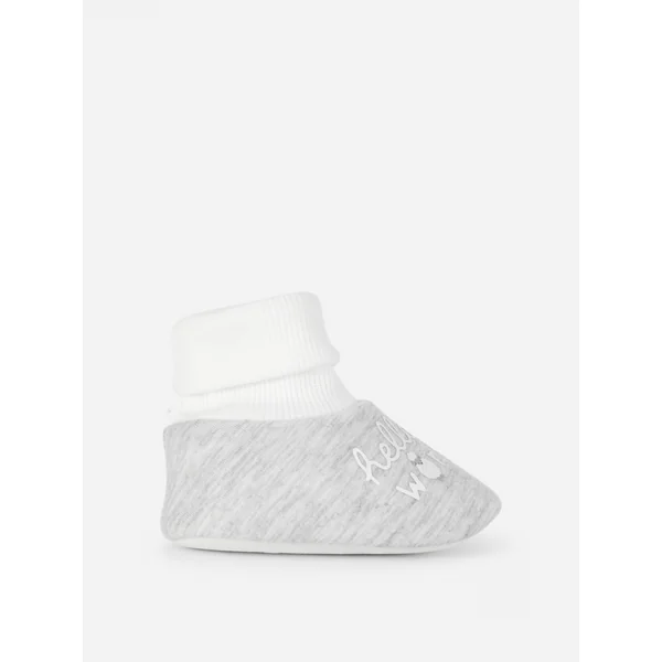 Hello World Slipper Boots - Gray Heather