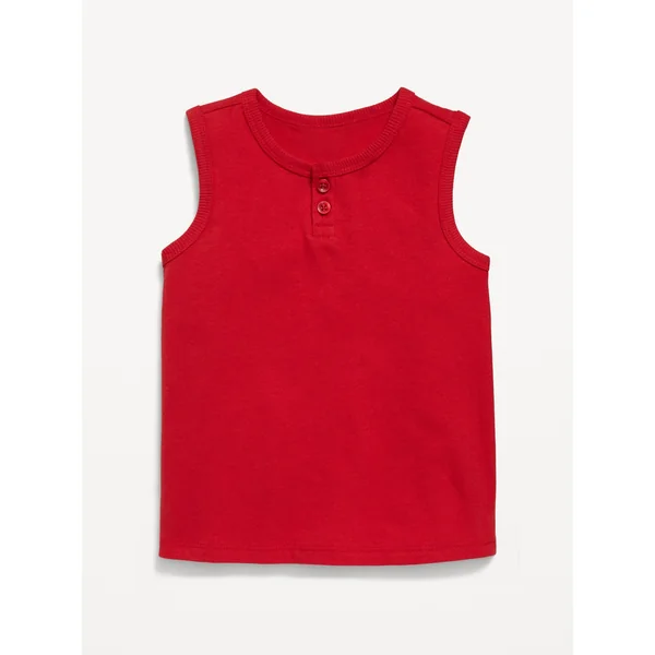 Henley Tank Top for Toddler Boys - Robbie Red