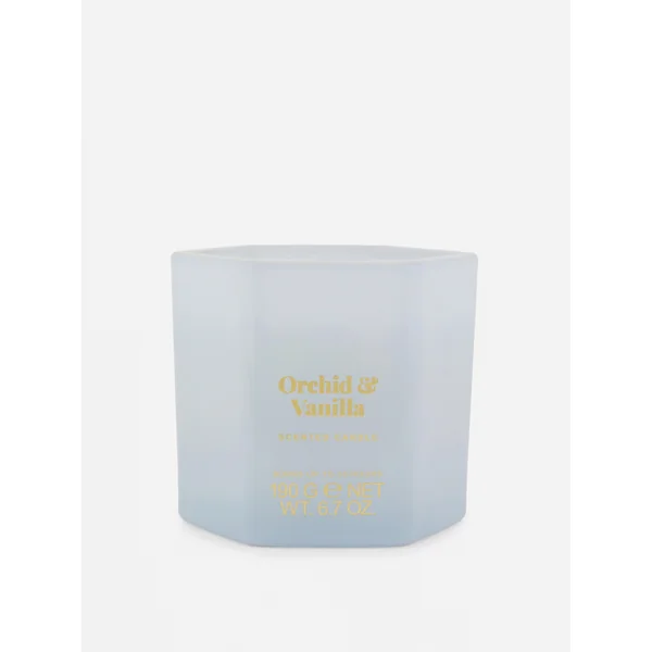 Hexagonal Fragranced Votive Candle - Light Blue