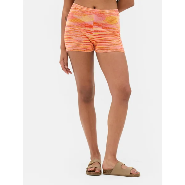 High Waist Knit Shorts - Multi