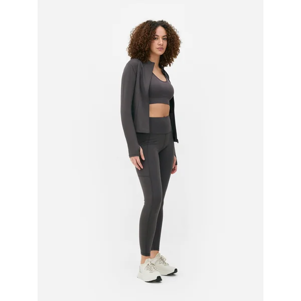High Waist Performance Leggings - Gray