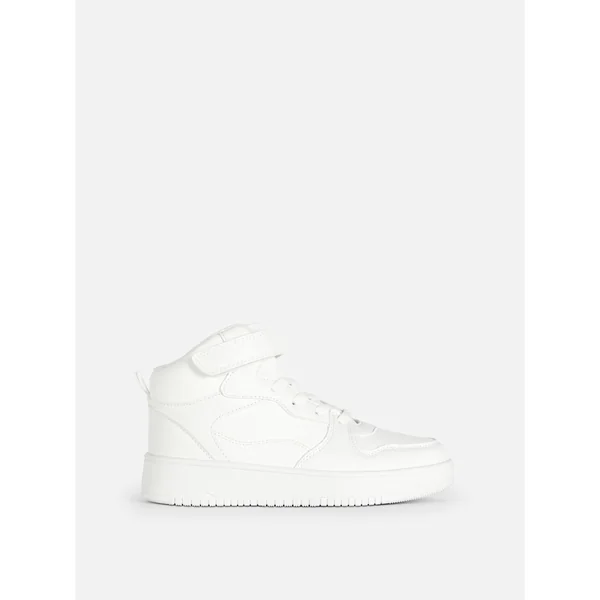 High-Top Chunky Sneakers - White