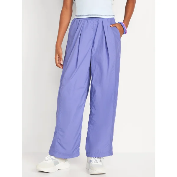 High-Waisted Crinkle Wide-Leg Pants for Girls - DAYDREAM